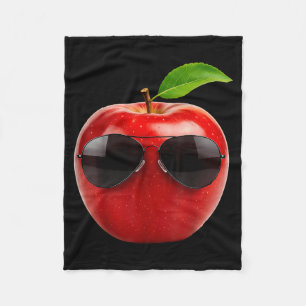 Wearing Sungles Funny Fruit Lover Costume  Fleece Blanket