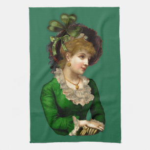 Wearing the Green on St Patrick's Day Tea Towel