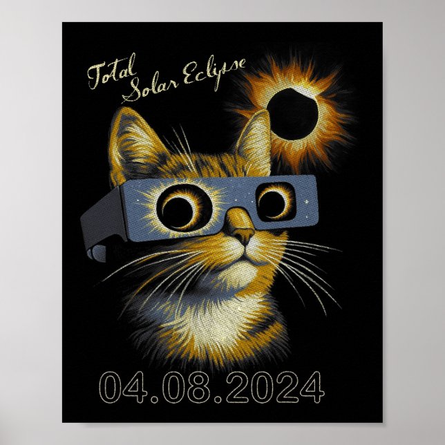 Wearing Total Solar Eclipse Gles 2024  Poster (Front)