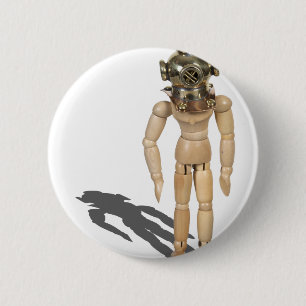 WearingDivingHelmet081212.png 6 Cm Round Badge