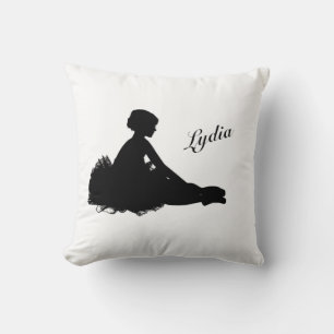 Weary Ballerina Personalised w Name Cushion