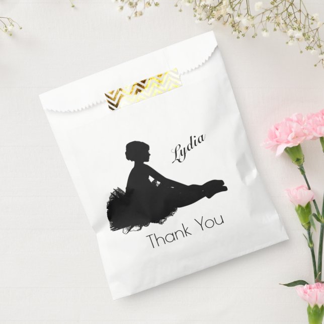 Weary Ballerina Personalised w Name Thank You Favour Bags (Sealed)
