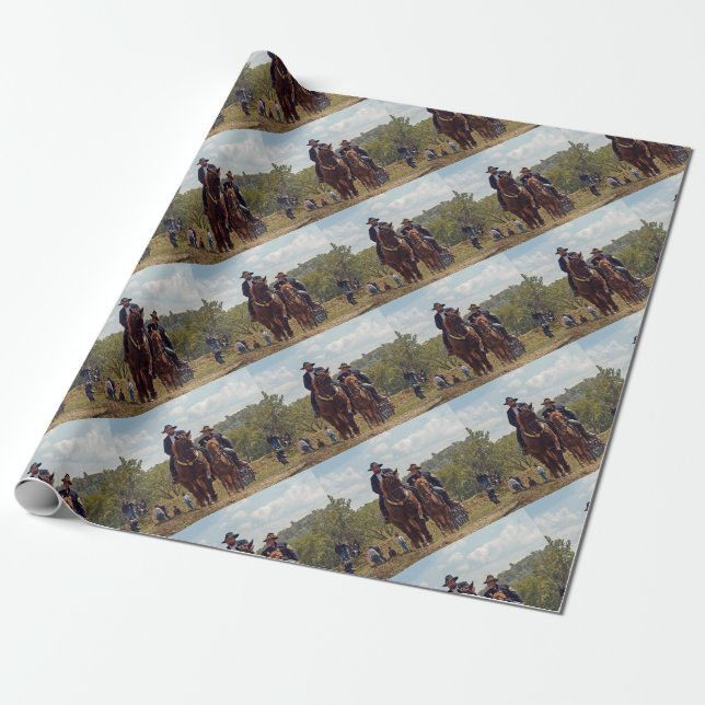 Weary Union Soldiers Wrapping Paper (Unrolled)