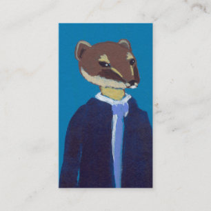 Weasel art for business weasels!  In suits. Card