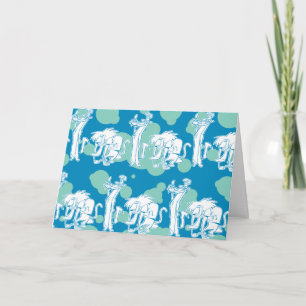 Weasel & Baboon Blue Character Pattern Card