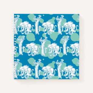 Weasel & Baboon Blue Character Pattern Notebook