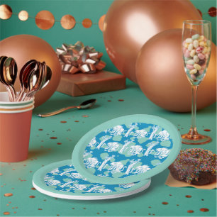 Weasel & Baboon Blue Character Pattern Paper Plate