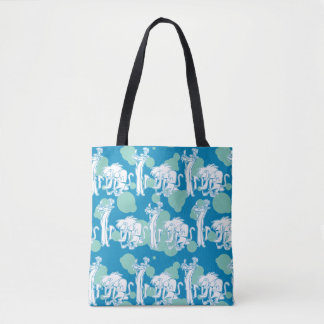 Weasel & Baboon Blue Character Pattern Tote Bag