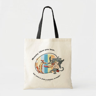 Weasel & Baboon "Mommy Likes You Best" Tote Bag