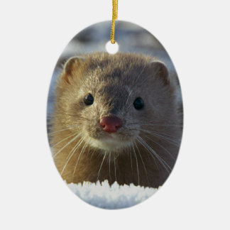 weasel ceramic tree decoration