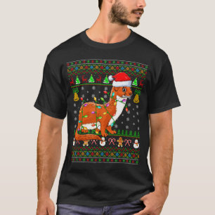 Weasel Christmas Lights Funny Santa Ugly Sweaters