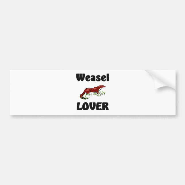 Weasel Lover Bumper Sticker (Front)