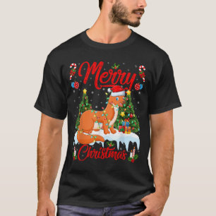 Weasel Merry Christmas Tree Lighting Weasel Xmas  T-Shirt