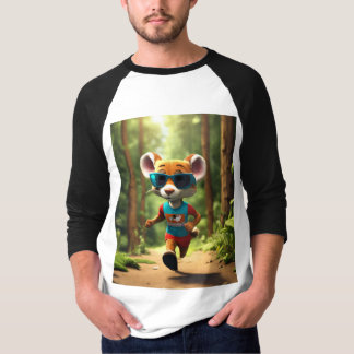 Weasel on the Run: Forest Jogger in Style T-Shirt