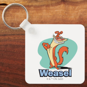 Weasel Proud Character Graphic Key Ring