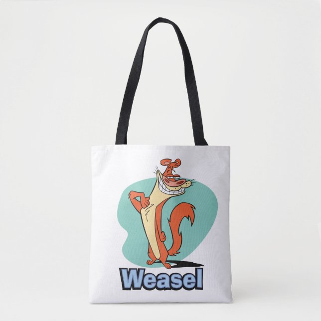 Weasel Proud Character Graphic Tote Bag (Front)