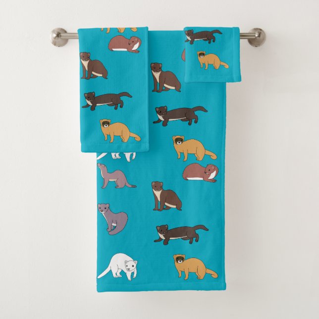 Weasels  bath towel set (Insitu)