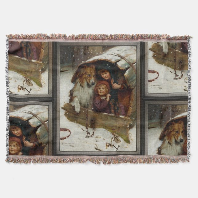 Weather-bound by Arthur John Elsley Throw Blanket (Front)