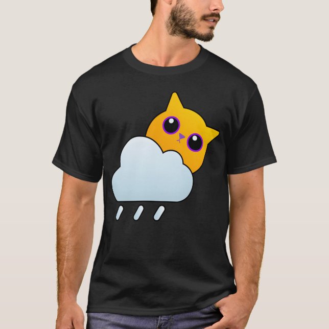 Weather Cat Widget funny T-Shirt (Front)