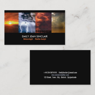 Weather Collage, Meteorologist Business Card