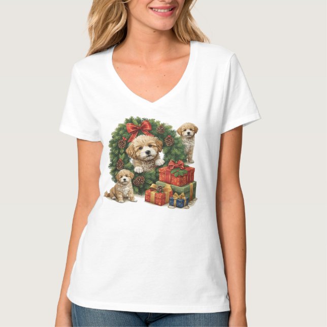 Weather Dog Christmas T-Shirt (Front)