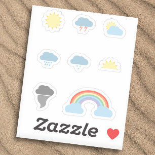 Weather Icons Stickers Set