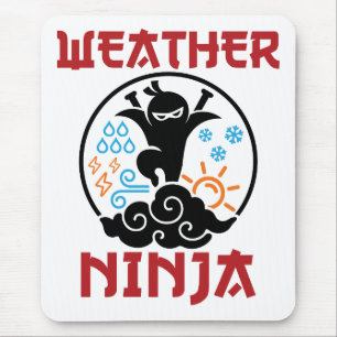 Weather Ninja Meteorologist Meteorology Weatherman Mouse Pad