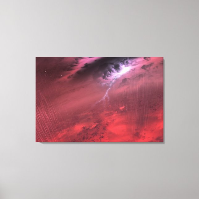 Weather On A Brown Dwarf Star. Canvas Print (Front)