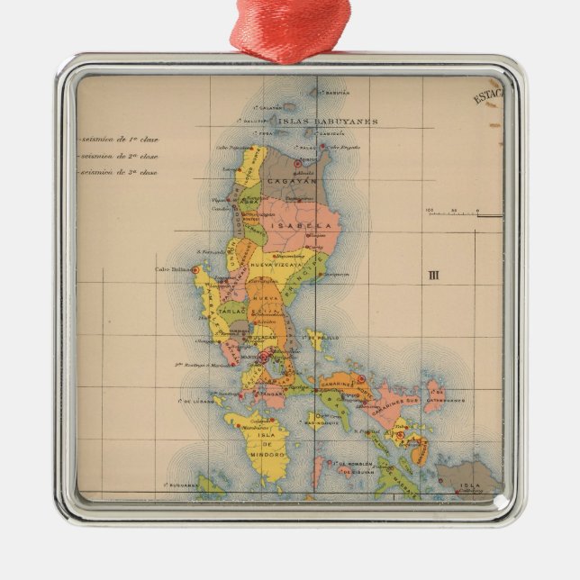 Weather Stations Seismic No 5 Metal Tree Decoration (Front)