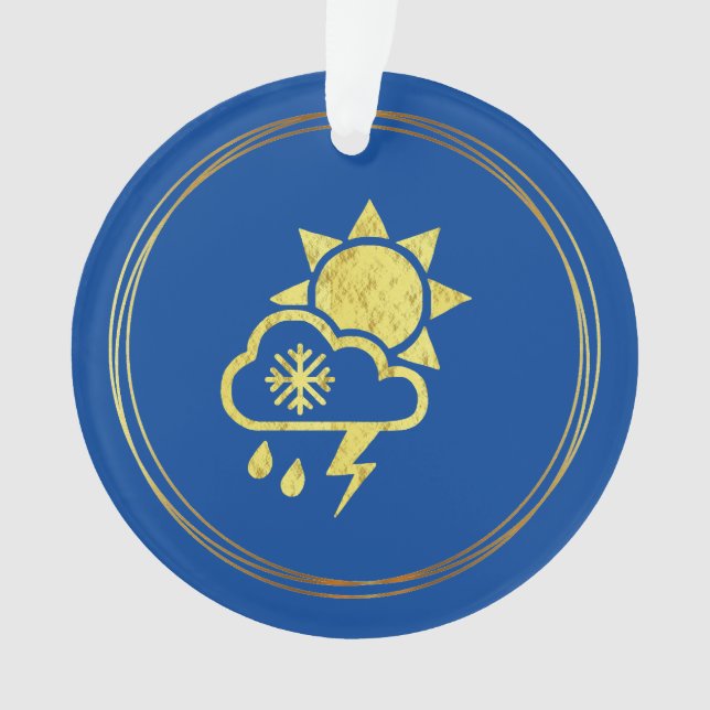 Weather Symbols Christmas Ornament (Front)