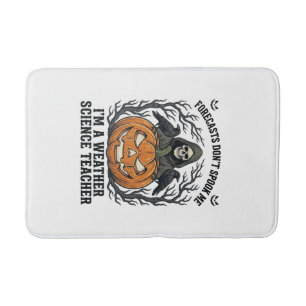 Weather Teacher Halloween Spooky Reaper Pumpkin De Bath Mat
