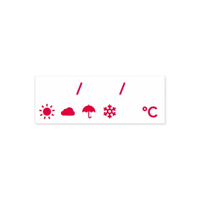 Weather, Temperature & Date 天気・気温・日付 Self-inking Stamp (Design)