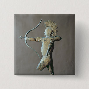 Weather vane in the form of an American Indian 15 Cm Square Badge