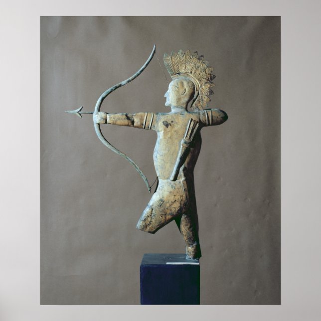Weather vane in the form of an American Indian Poster (Front)