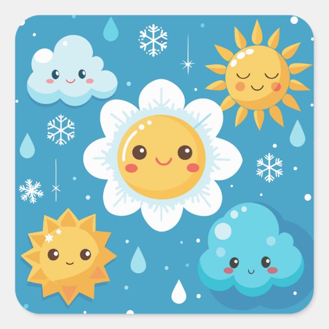 Weather Wonders Square Sticker (Front)