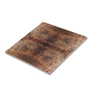 Weathered Aged Wood Photo Closeup Pattern Design Tile