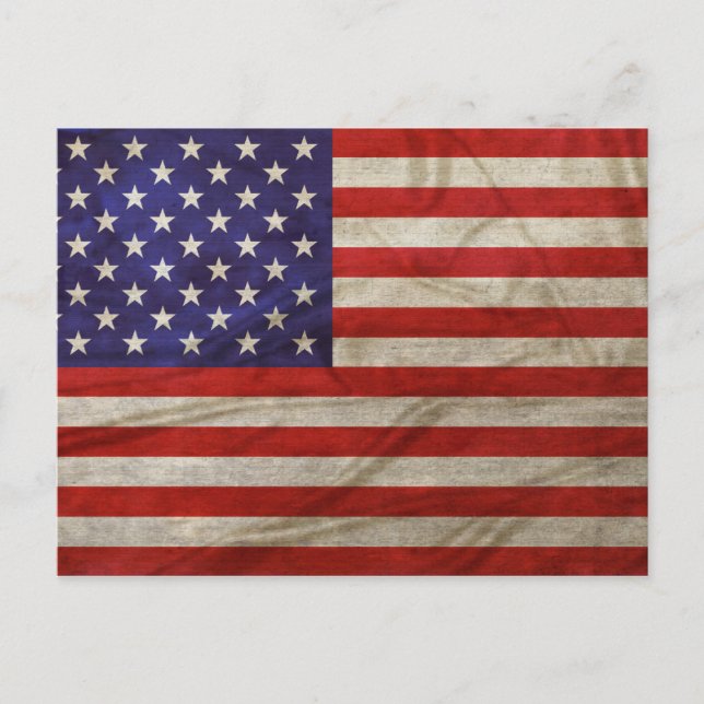 Weathered American Flag Postcard (Front)