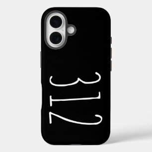 Weathered Area Code 312 (Chicago) iPhone 16 Case