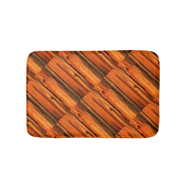 weathered barn boards bath mat (Front)