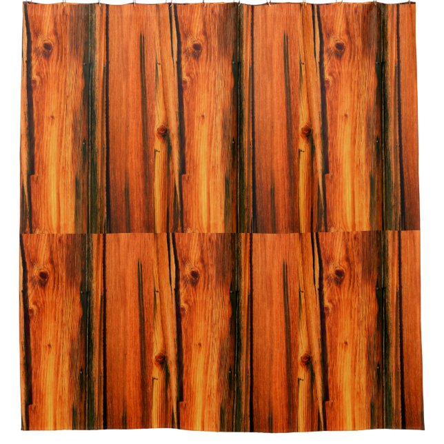 weathered barn boards pattern shower curtain (Front)