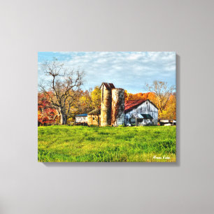 Weathered Barn in Autumn Canvas Print