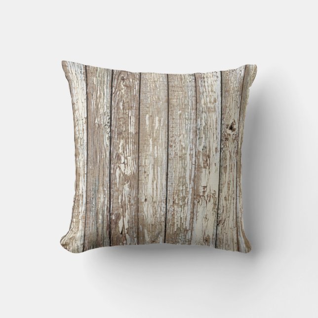 Weathered Barn Wood Cushion (Front)