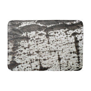 Weathered birch trunk bath mat