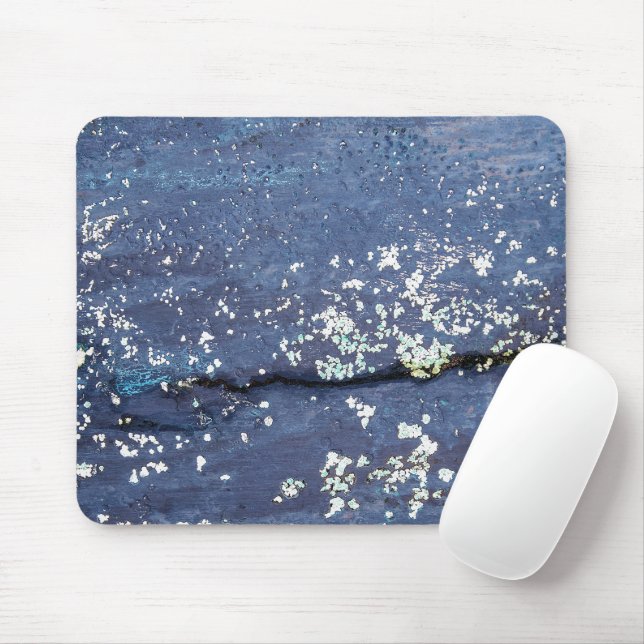 Weathered Blue Paint Abstract  Mouse Pad (With Mouse)