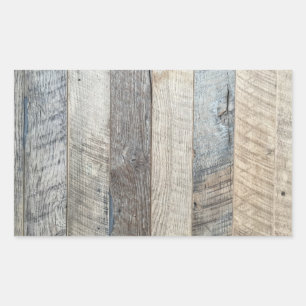 Weathered Boards Wood Plank Background Texture Rectangular Sticker