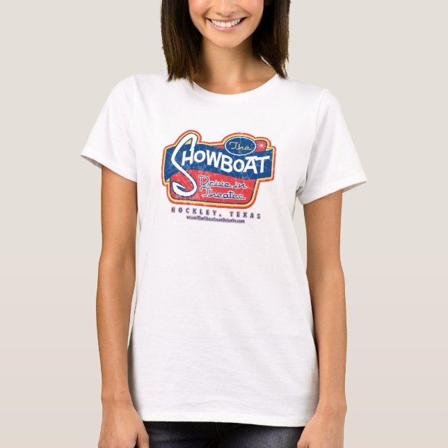 Weathered & Burned out Showboat Drive in Logo Tee (Front)