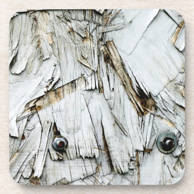 Weathered Chipboard Coaster (Front)