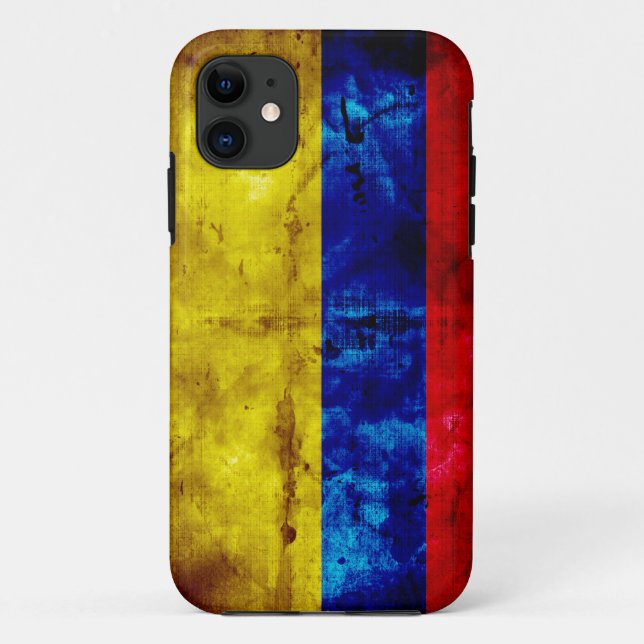 Weathered Colombia Flag Case-Mate iPhone Case (Back)
