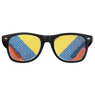 Weathered Colombia Flag Retro Sunglasses
