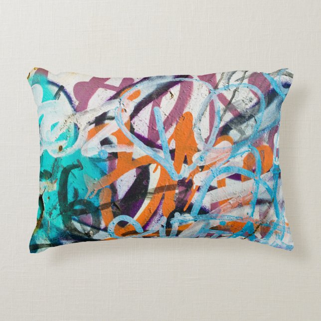 Weathered concrete wall, grungy texture. decorative cushion (Front)